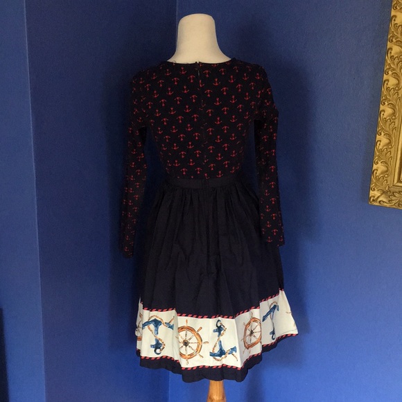 Anchors Away Modcloth Twofer dress nautical sailor print retro ⚓️⛵️🌊 - Picture 6 of 15